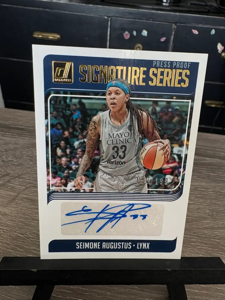 Seimone Augustus 2019-20 Donruss Signature Series Press Proof Auto Autograph /199 WNBA Basketball Card Minnesota Lynx (B)