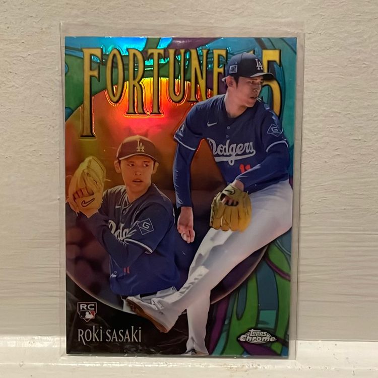 2025 Topps Chrome Roki Sasaki Fortune 15 RC Los Angeles Dodgers