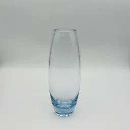 Vintage Signed Holmegaard 1959 Per Lutken HELLAS Vase in Blue Scandinavian Glass