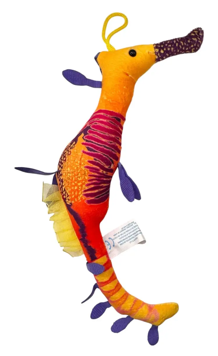 Wishpets Colorful Weedy Sea Dragon Plush Plushie Stuffed Animal Orange Pink 10”