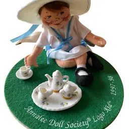 VTG Handmade Annalee Doll Tea Party 1997-98