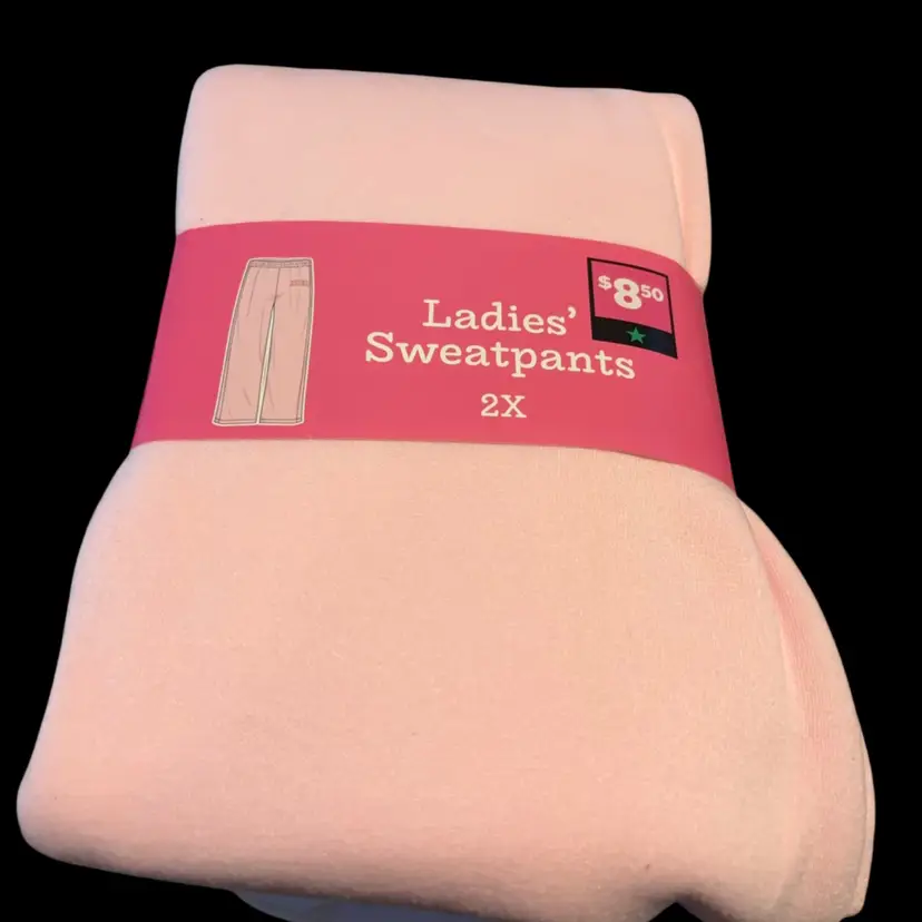 MSRP Dollars And $.50 Ladies Sweatpants 2X Pink BOBBIE BROOKS