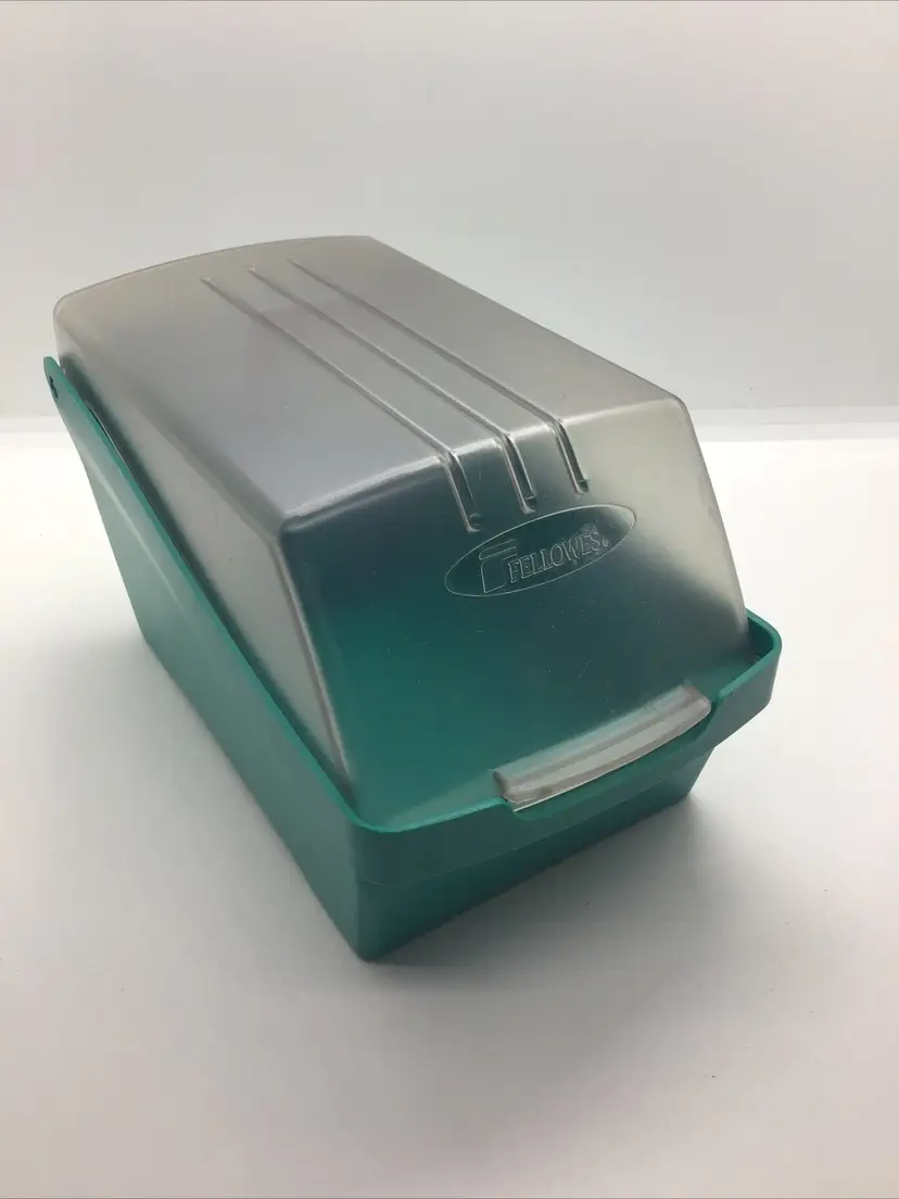 Fellowes 3.5” Floppy Disk Storage Case Plastic Lid Holder Box Filing Tray Office