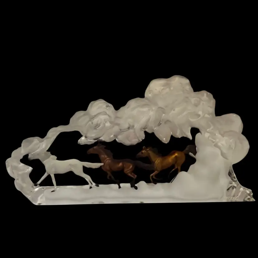 Kitty Cantrell Prairie Storm Lucite Running Mustangs 256/700 Limited Edition