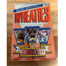 Wheaties Super Bowl 30th Anniversary Box - Empty