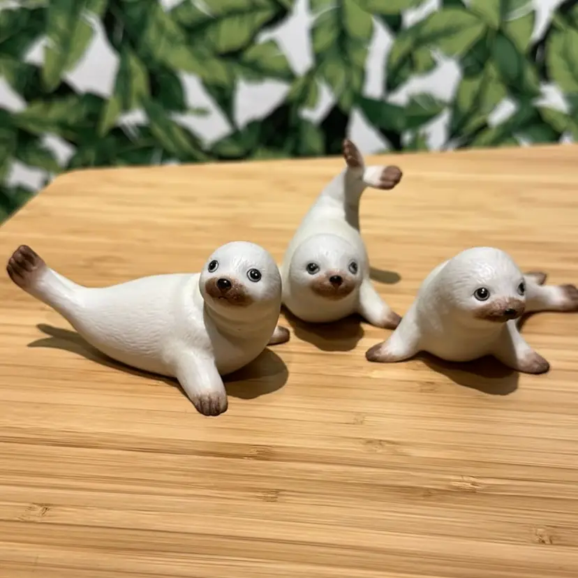 Vintage Homco Seal Pups Set Of 3