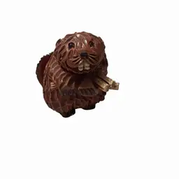 vintage Artesania Rinconada Beaver figurine, model #071, handmade in Uruguay