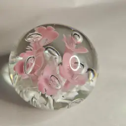 Prestige Pink Flower Paperweight