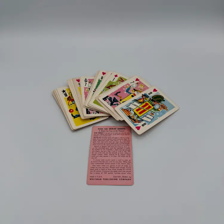 Vintage Whitman Crazy Eights Card Game