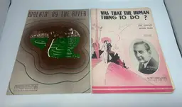 Vintage Sheet Music 'Was That The Human Thing To Do?' & 'Walkin' By The River'