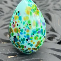 Beautifully Colored Egg Shaped Paperweight Thames?