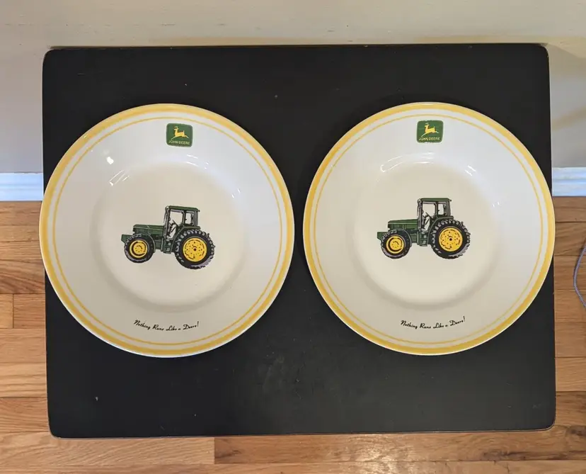 John Deere Collectors Plates Set Of 2