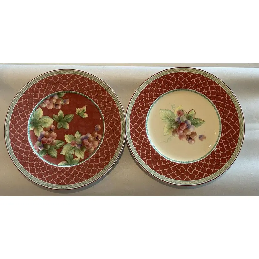 Pair of Fitz & Floyd SONOMA Portrait Classic Choices Salad Plates