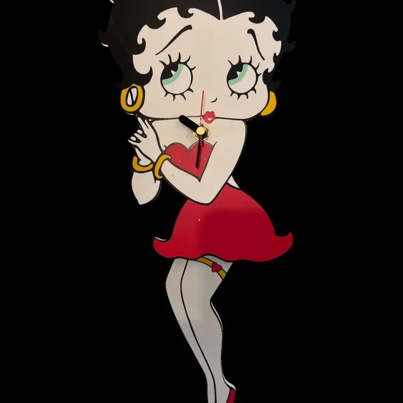 2002 King Features Syndicate, Inc/Tleischer Studios, Inc-Betty Boop Wall Clock-Legs Serve as a Pendalum
