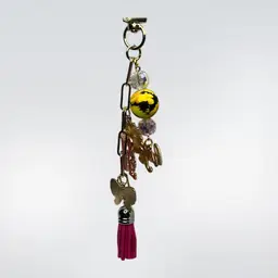 Pink Ribbon Purse/backpack Charm “love”