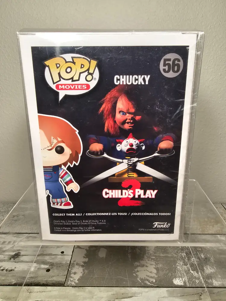 Child's Play 2 Chucky Funko Pop 56 W/ Alex Vincent Signed Inscription "Wanna Play?" Andy