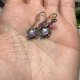 Purple Heart Earrings