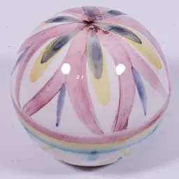 Vintage VIETRI ITALY Colore Hand Painted Pastel Sphere Ball CERAMIC SHAKER