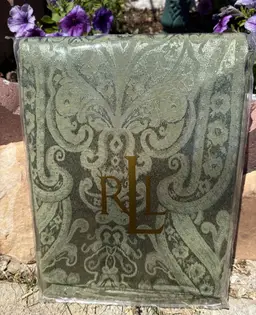 Lauren Ralph Lauren Home Tablecloth Oblong Rectangle Paisley Sage 70x104" NIP