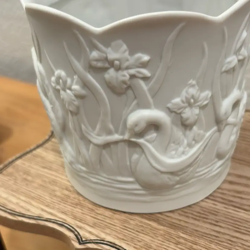 Vintage White Porcelain Planter