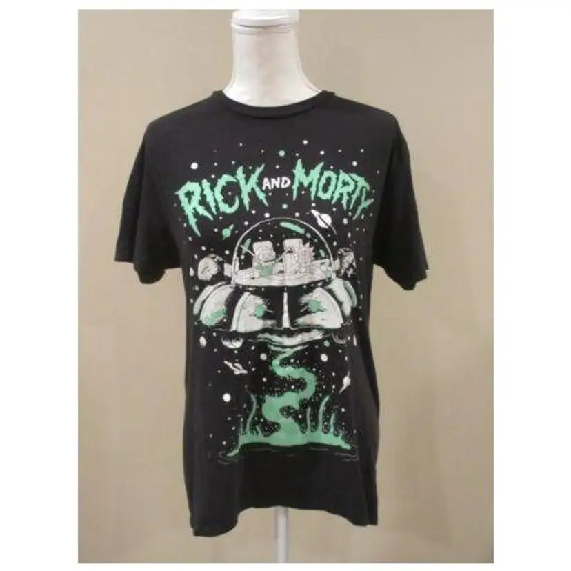 Rick & Morty Graphic T-Shirt Medium Ripple Junction Black