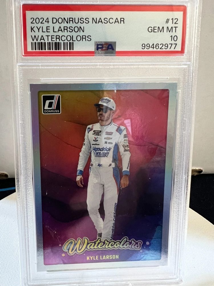 2024 PANINI DONRUSS NASCAR WATERCOLORS 12 KYLE LARSON PSA 10 POP 1