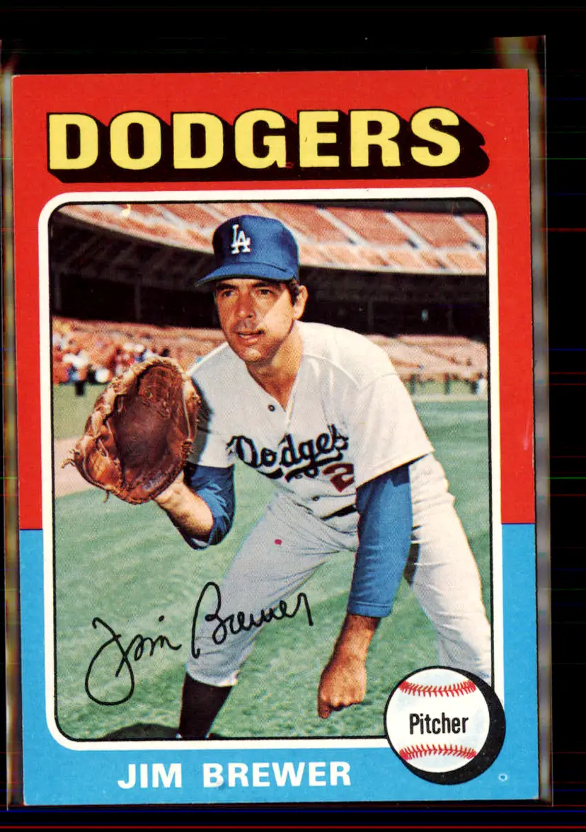 Jim Brewer 1975 Topps #163 - Los Angeles Dodgers - (pk4-104)