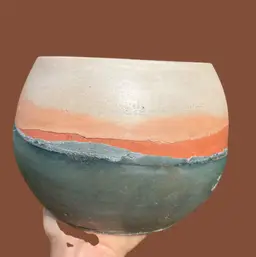 5” Sunrise Meadows Globe Concrete Planter