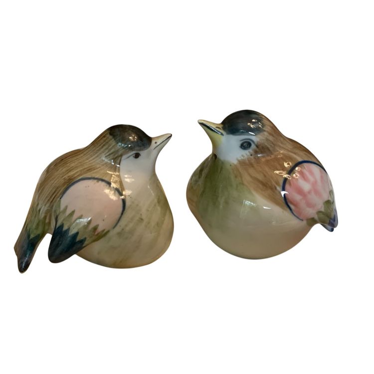 #01 Salt & Pepper Shakers Vintage Handpainted Birds