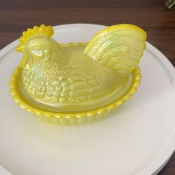 Yellow Chicken On Nest