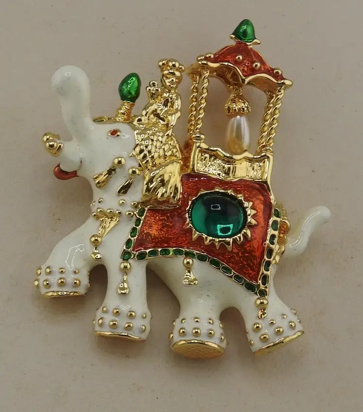 House Of Windsor Elephant Brooch