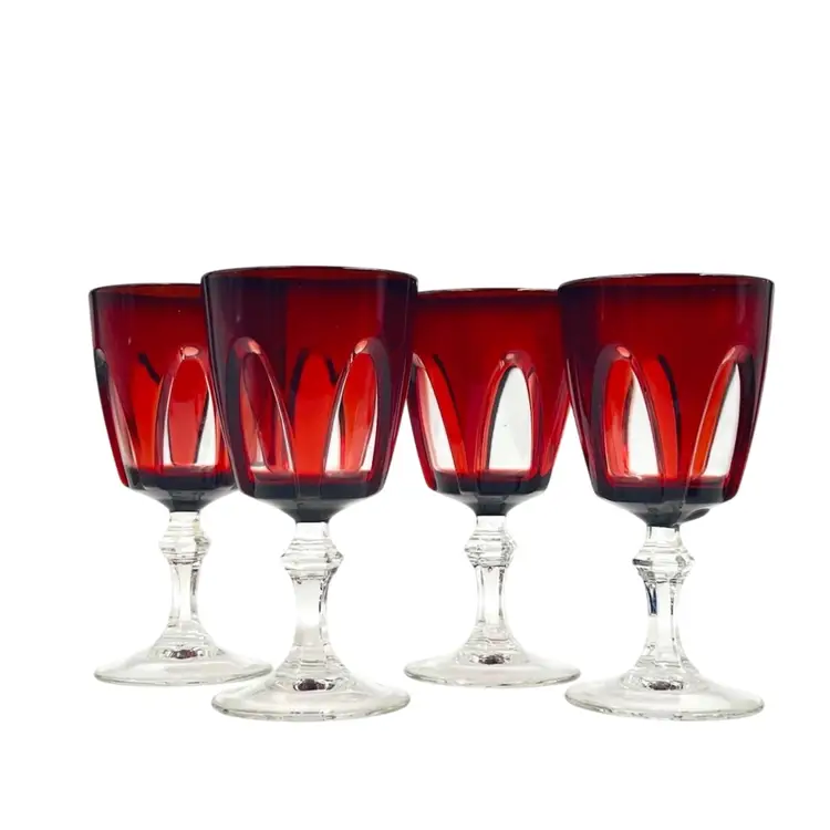 4pc Stemware Cordial Wine Glass Set  Luminarc By Cristal d’ Arques France 1973-2006Holiday Hosting