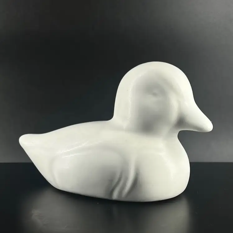 Van Briggle Pottery Duck Figurine White Moonglow