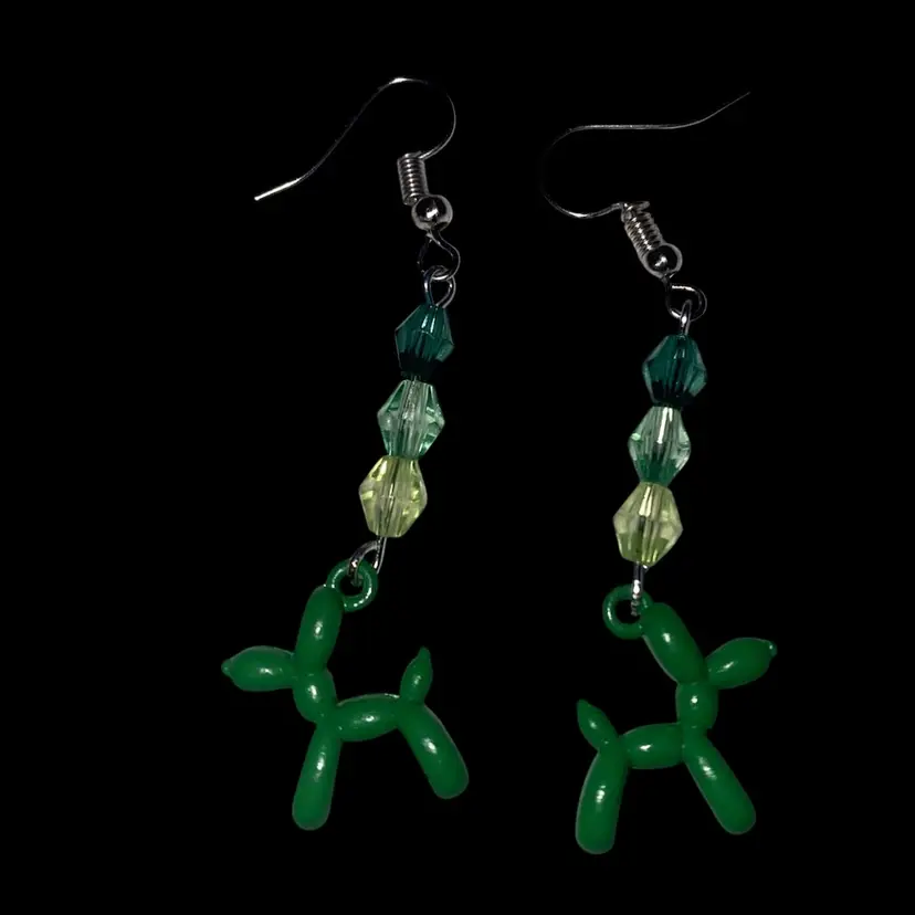 #02- Fun Balloon Dog Earrings, Made With Love, By Me!