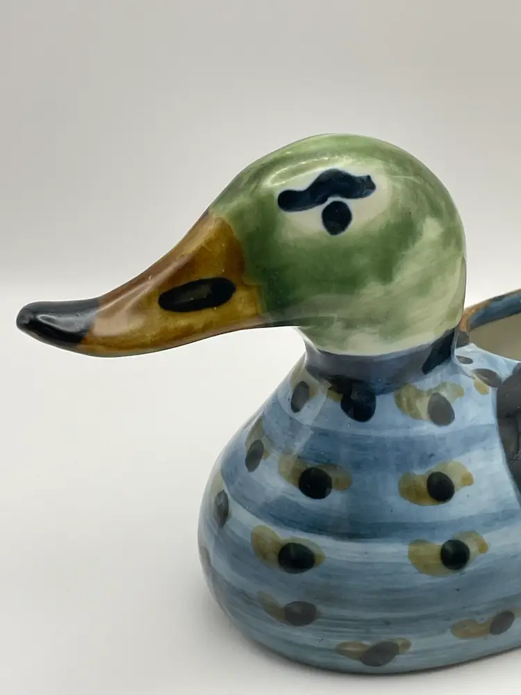 Vintage, MCM, M.A. HADLEY (Mary Alice), Stoneware DUCK PLANTER Pottery, 10.5”