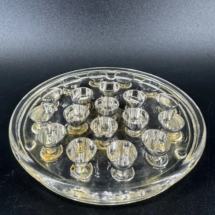 Vintage Clear Glass Flower Frog