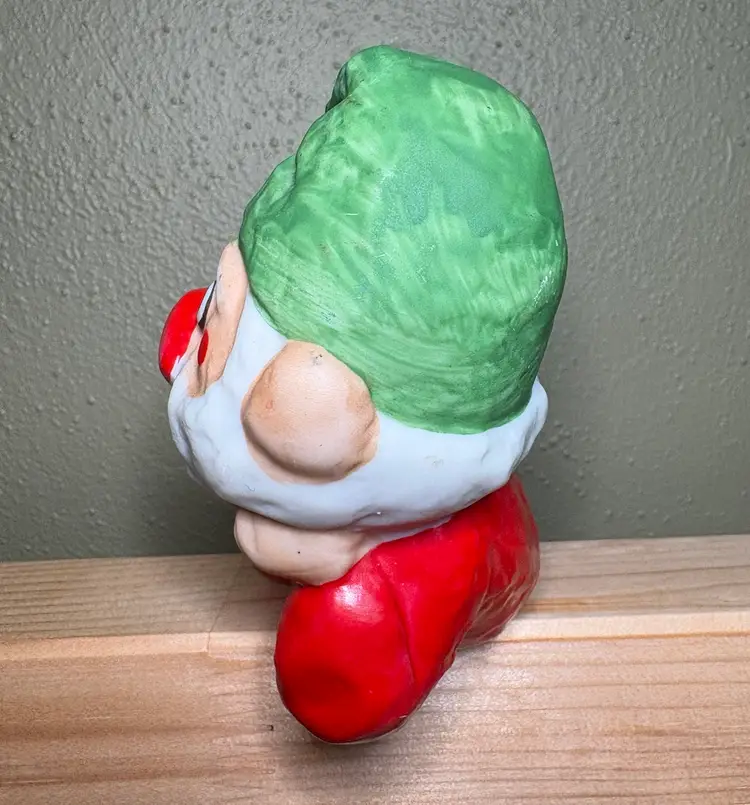 Vintage Ceramic Porcelain Christmas Dwarf Elf Gnome