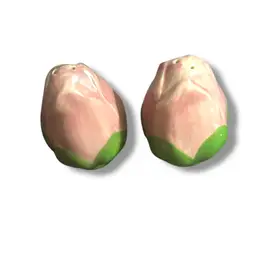Vintage Rose Bud Salt & Pepper Shakers