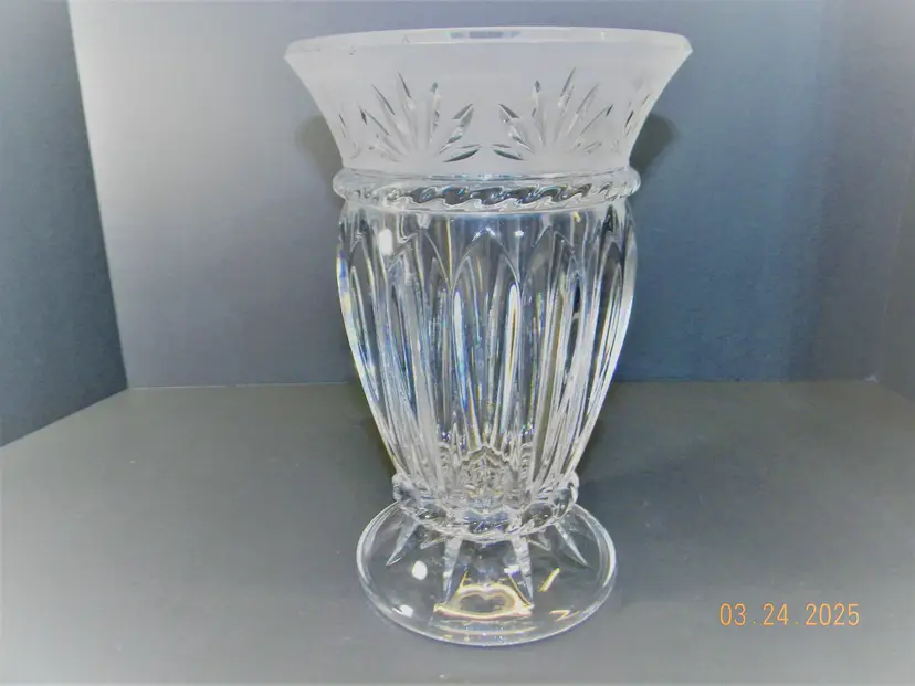 Hurricane Vase with frosted brim & Candle Holder