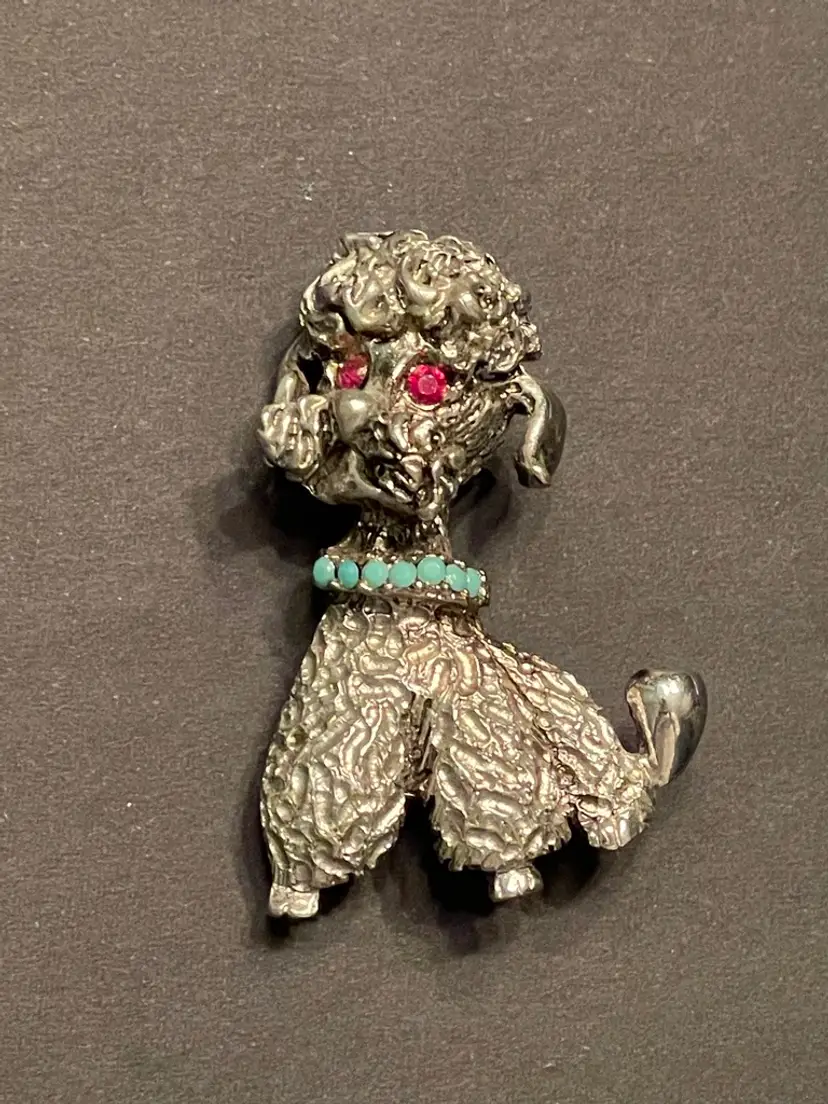 Brooch Spaghetti Poodle Lapel Pin VINTAGE