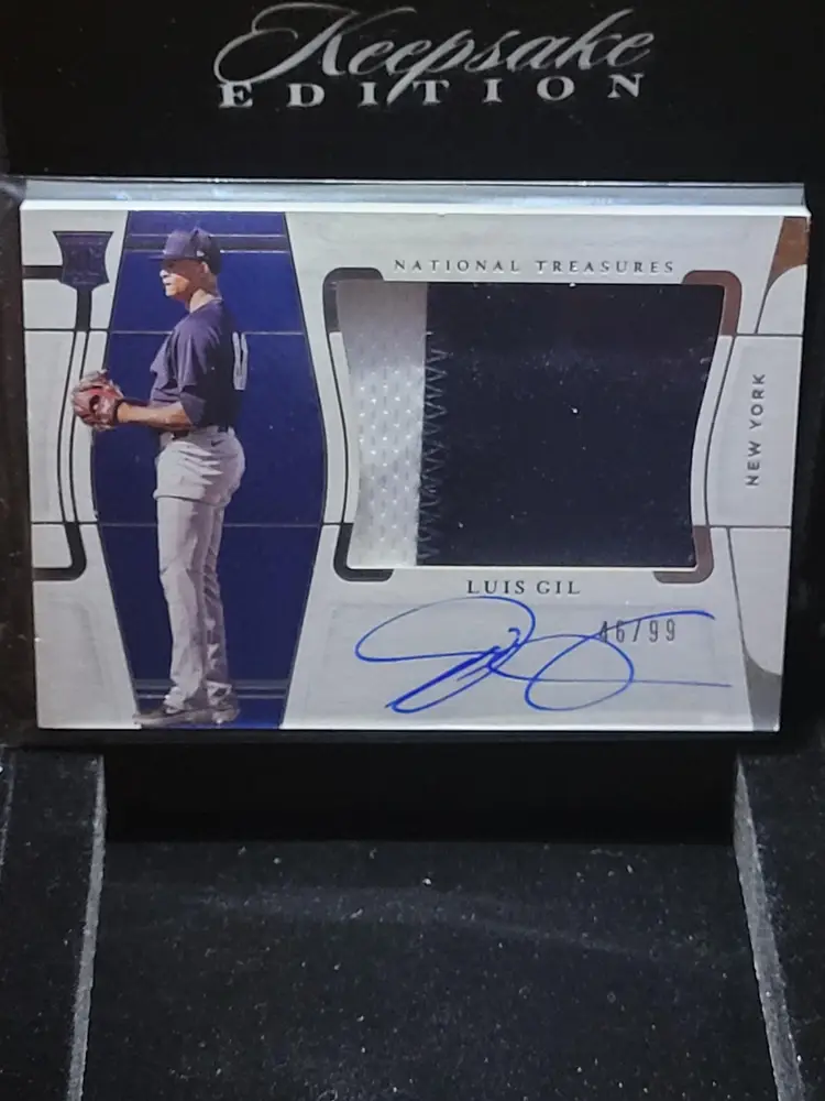 Luis Gil auto patch rookie card /99 2022 National Treasures RPA New York Yankees
