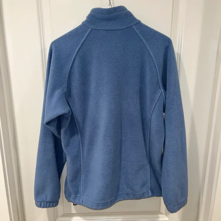 Columbia Sportswear Company Women's Blue Fleece Jacket Full Zip Size S front pockets