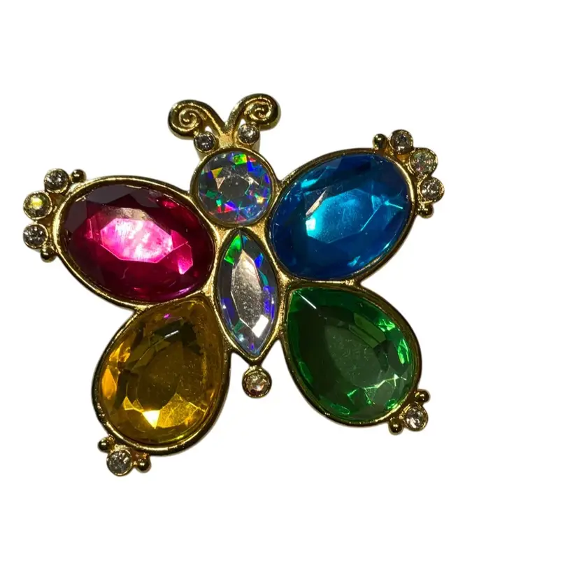 JJ Bright Rhinestone Butterfly