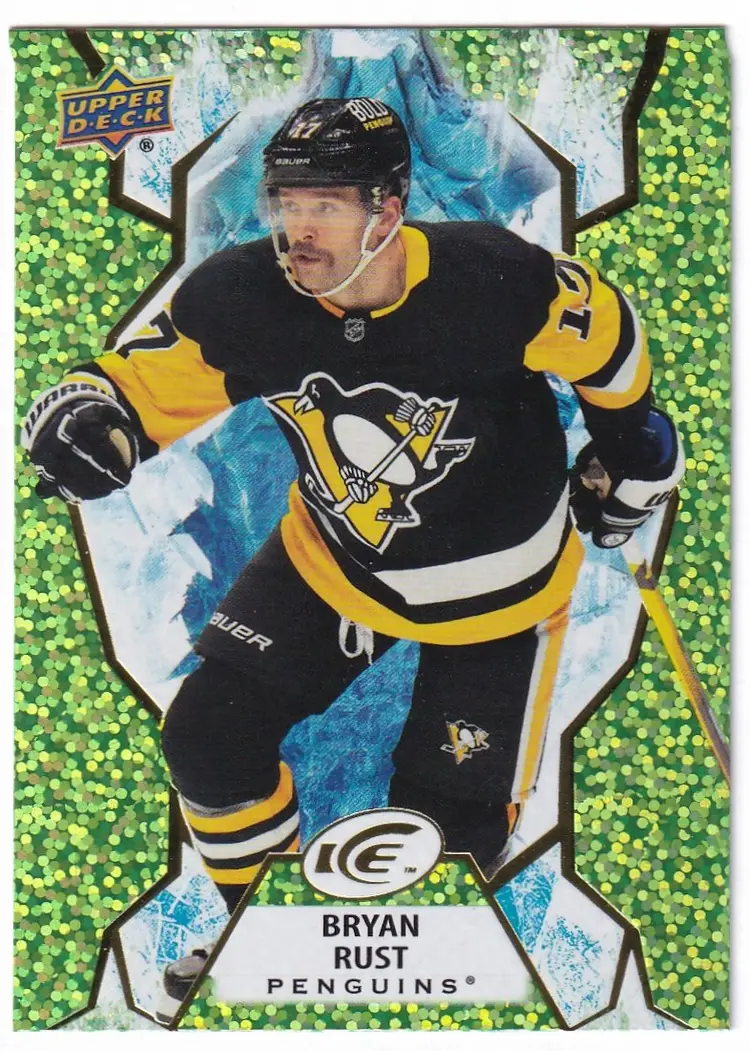 2021-22 Upper Deck Ice Green #2 Bryan Rust Pittsburgh Penguins Hockey Card