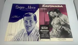 Vintage Sheet Music 'Sugar Moon' & 'Sayonara'