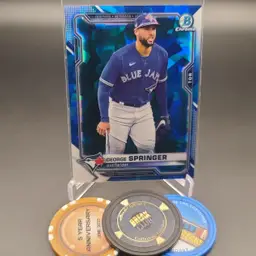 George Springer 2021 Bowman Chrome Sapphire Card #60 Seattle Toronto Blue Jays Baseball Card