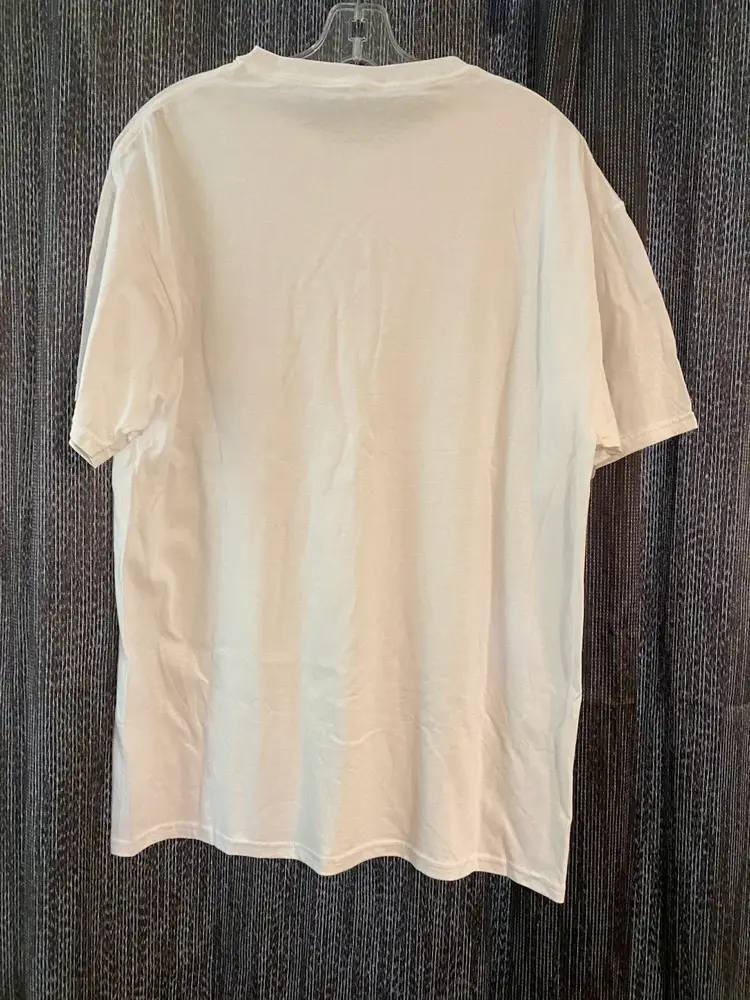 Fruit of the Loom Size Large White & Red Send Memes Short Sleeve T-Shirt - New