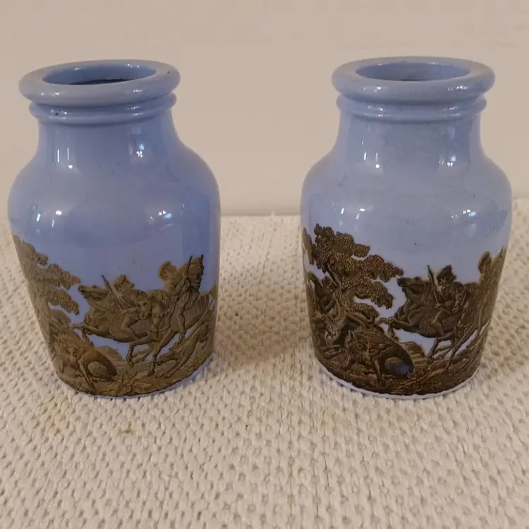 Antique Pratt Ware Tobacco/Mustard/Meat Jars