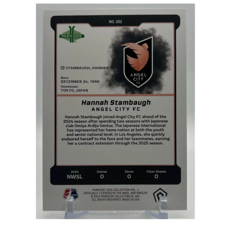 2025 Parkside NWSL Vol. 2 Hannah Stambaugh #252 Shimmer /100