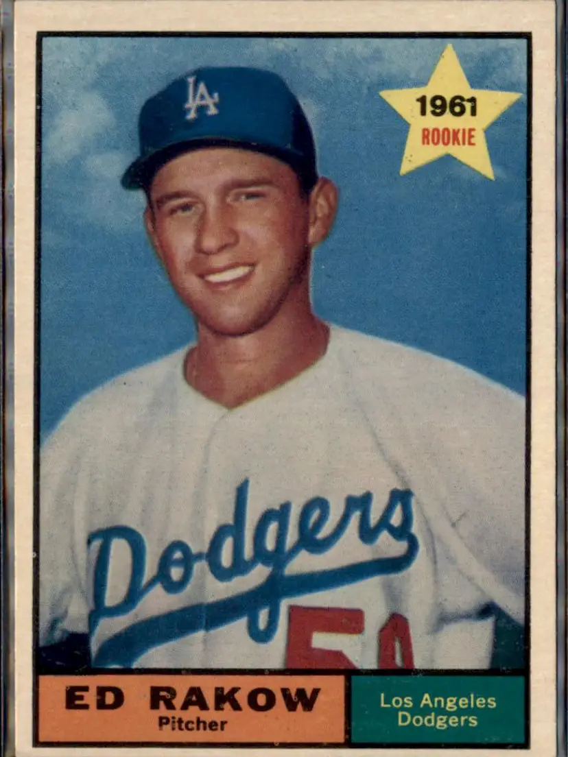 1961 Topps #147 Ed Rakow - ( ) - Los Angeles Dodgers
